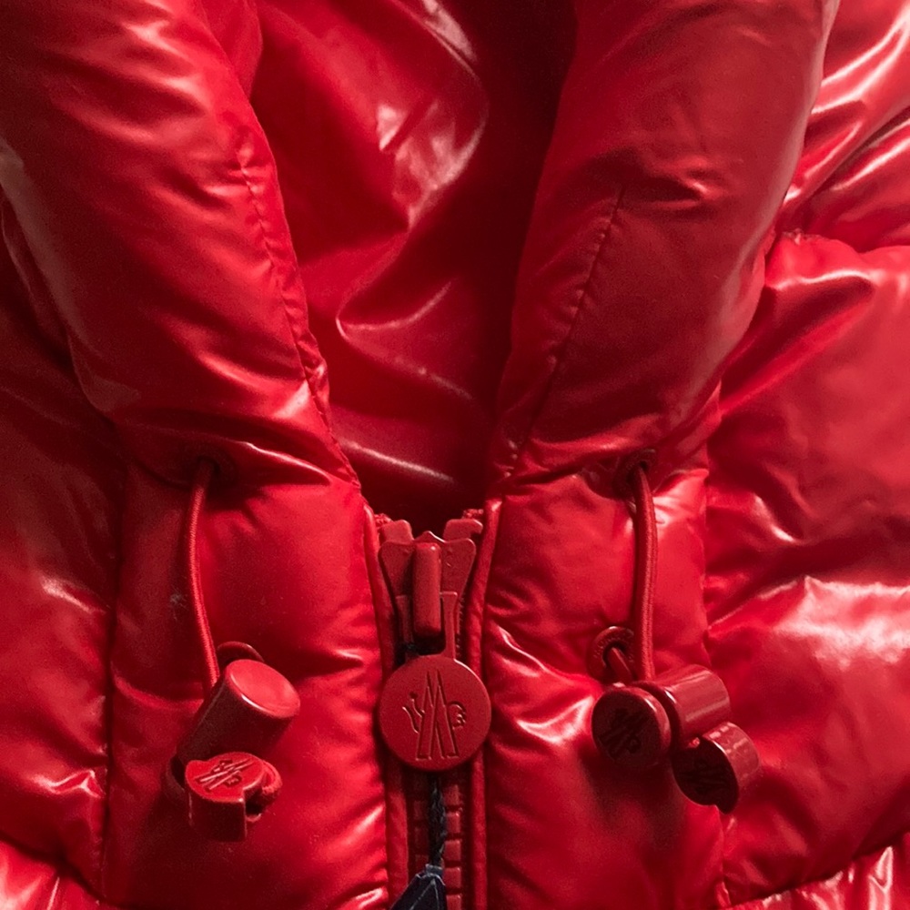Red moncler maya jacket asking $1,200